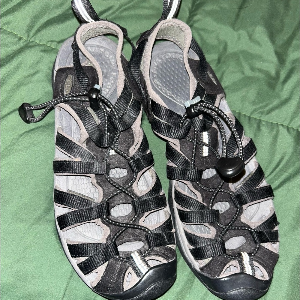 Keen Women's Black and Gray Outdoor Sandals